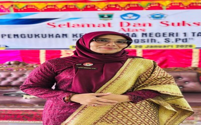 Cabdin Wilayah 1 Kukuhkan Kepala SMAN 1 Tanjung Raya, Lidiya Ningsih